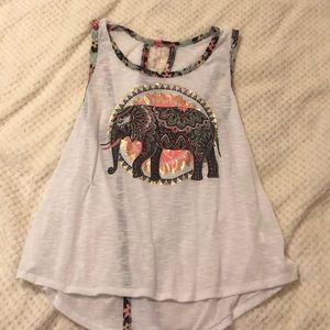 Colorful elephant tank top